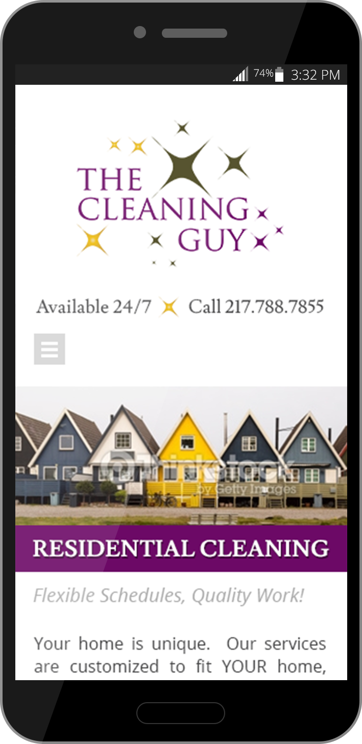 The Cleaning Guy mobile website