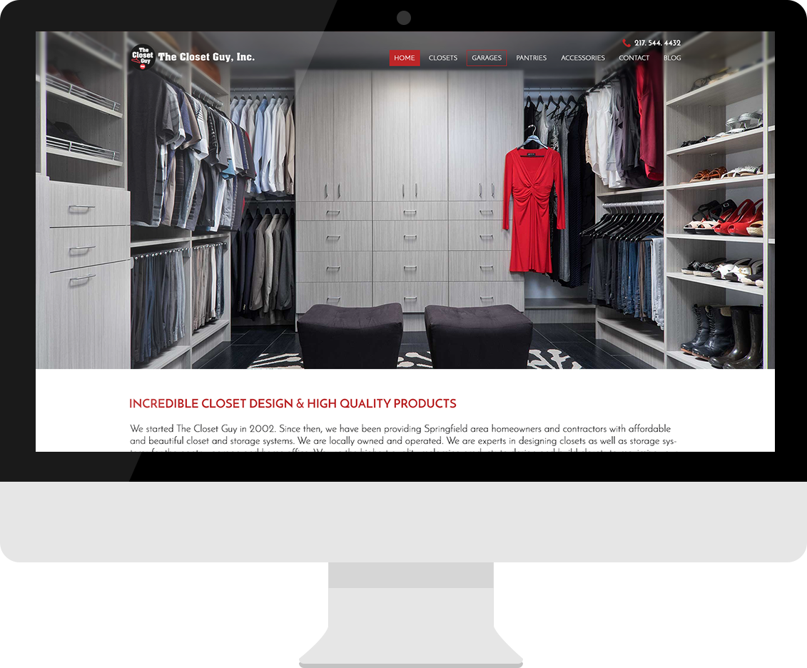 The Closet Guy desktop website